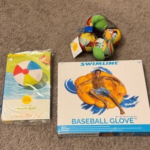 Swimline Inflatable Pool Float and balls